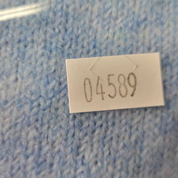 CeCe Sweater Womens Medium Blue White Turtleneck Aztec Knit Pullover Soft Cozy - Picture 12 of 12